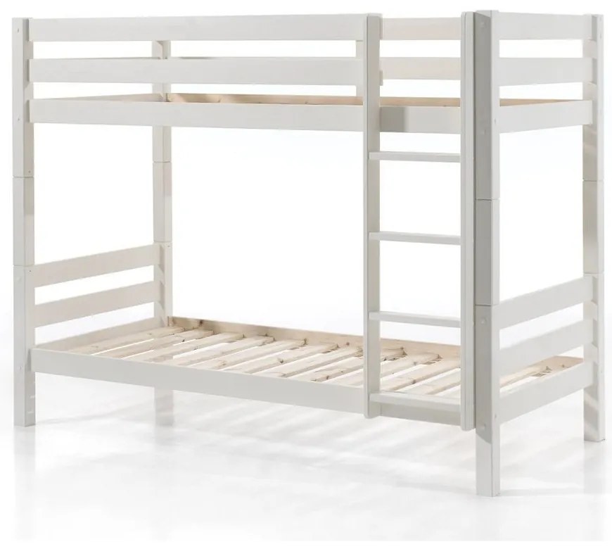 Biela poschodová detská posteľ 90x200 cm Pino – Vipack