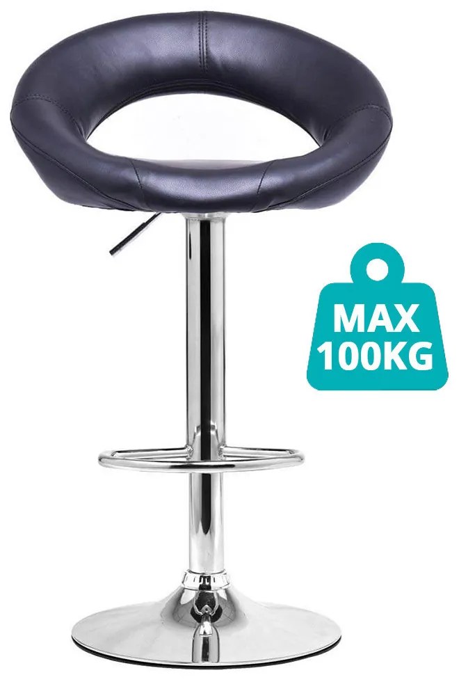 Barové stoličky, 2 ks, viac farieb- Čierne