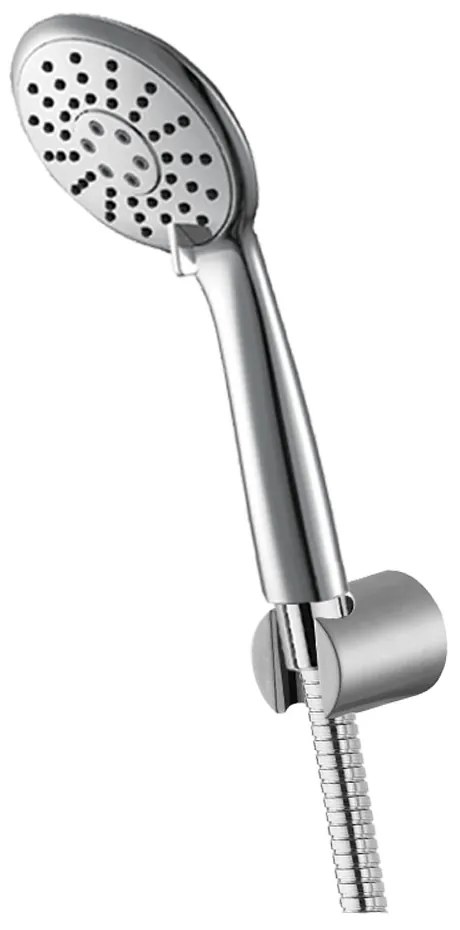Mereo Mereo, Vaňový set s trojpolohovoou ručnou sprchou, nerezovou sprchovou hadicou a polohovacím držiakom, MER-CB569H