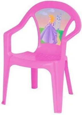 3toysm Inlea4Fun umelohmotná stolička pre deti s motívom - Ružová