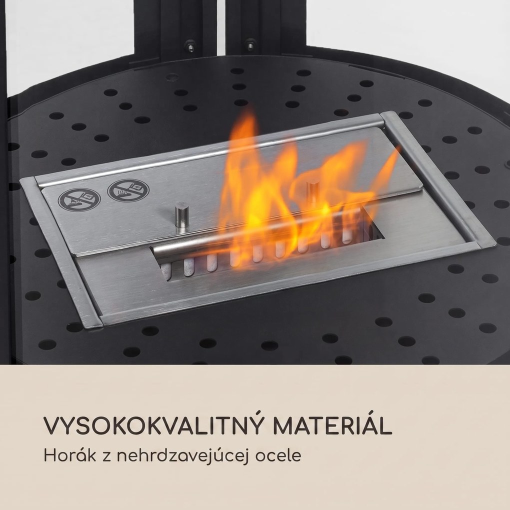 Blumfeldt Fiamme Circulo, etanolový krb, horák z nehrdzavejúcej ocele, 1,2 l, doba horenia 4-6 h
