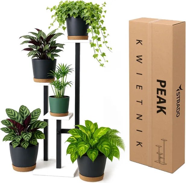 Stojan na kvety PEAK biely