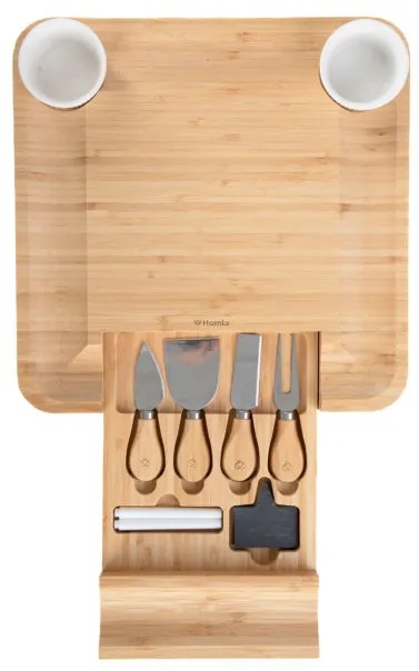Servírovacia doska RUMI s nožmi a miskami 887388