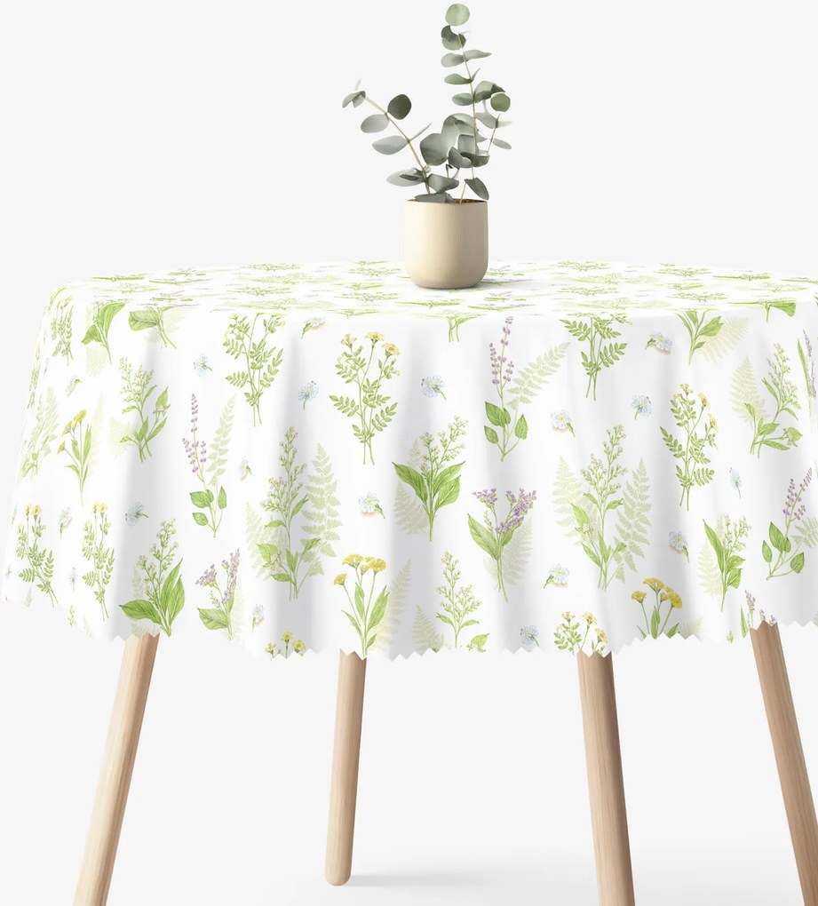 Goldea okrúhly teflónový obrus - lesné kvety Ø 140 cm