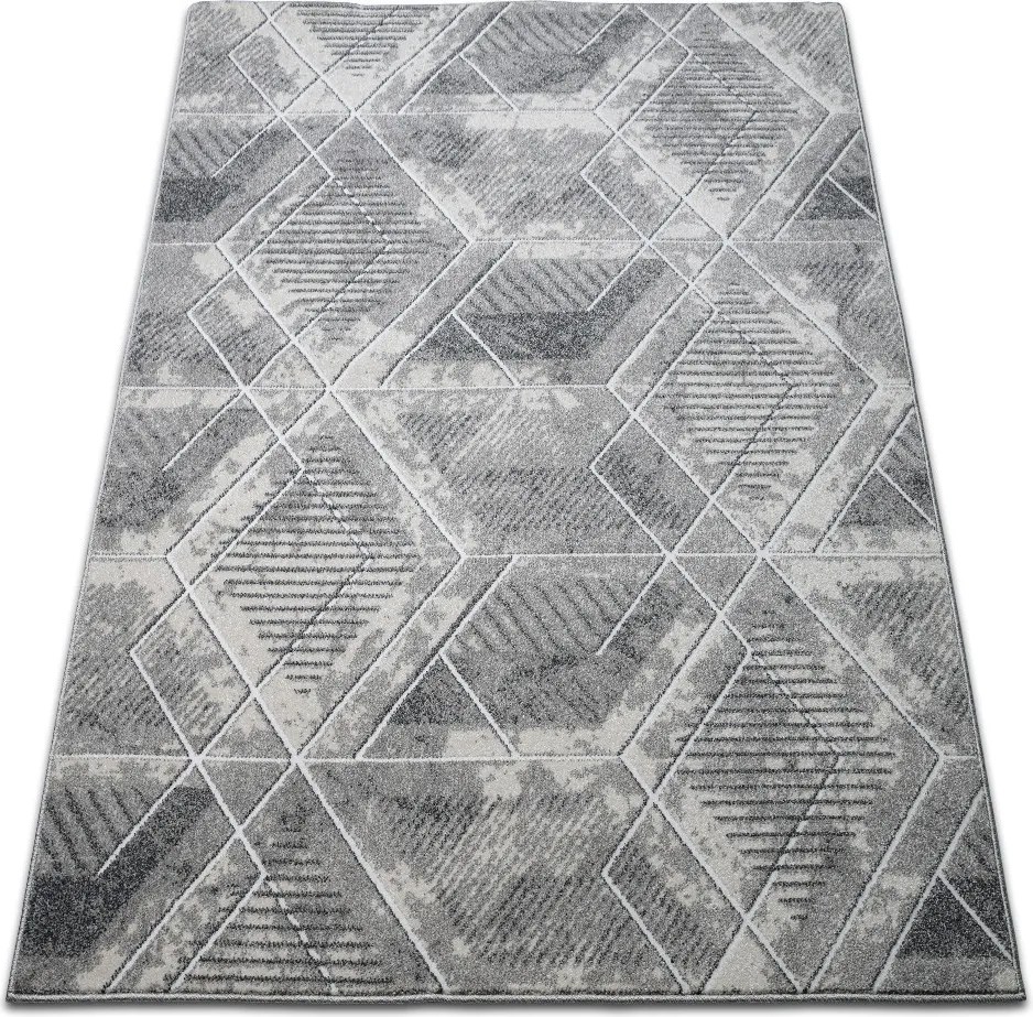 DY Sivý geometrický koberec Enigma 04 Rozmer: 200x290 cm