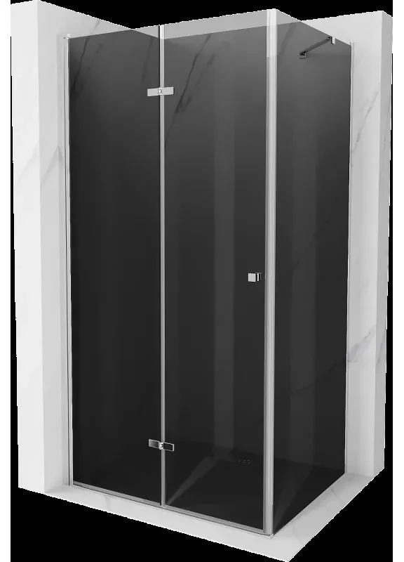 Mexen Lima sprchová kabína, skladacie dvere 80 x 90 cm, grafitová čierna, chrómová - 856-080-090-01-40