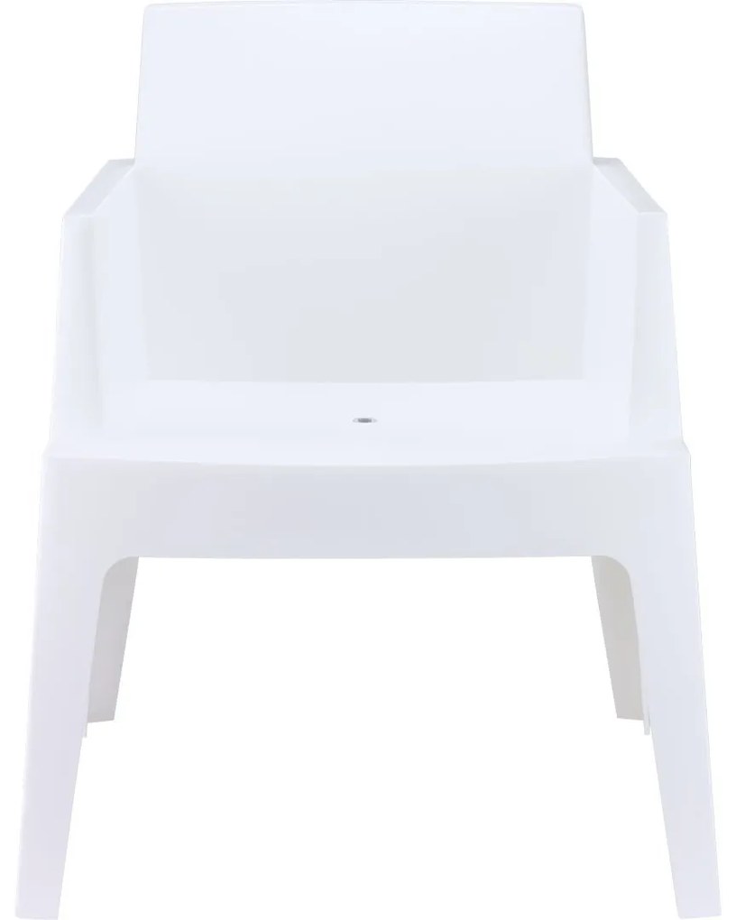 BOX záhradné kreslo s podrúčkami white