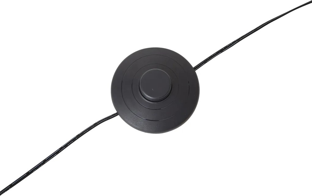 Dizajnová oblúková stojaca lampa čierna vrátane LED s 3-stupňovým stmievaním - Anello