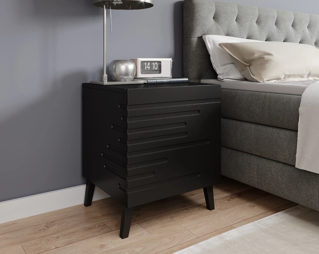 Cama Čierny nočný stolík Nova (2 ks)