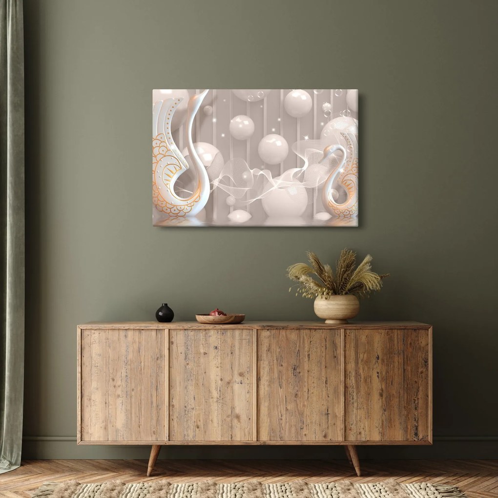 Obraz - Zakliate labute (90x60 cm)