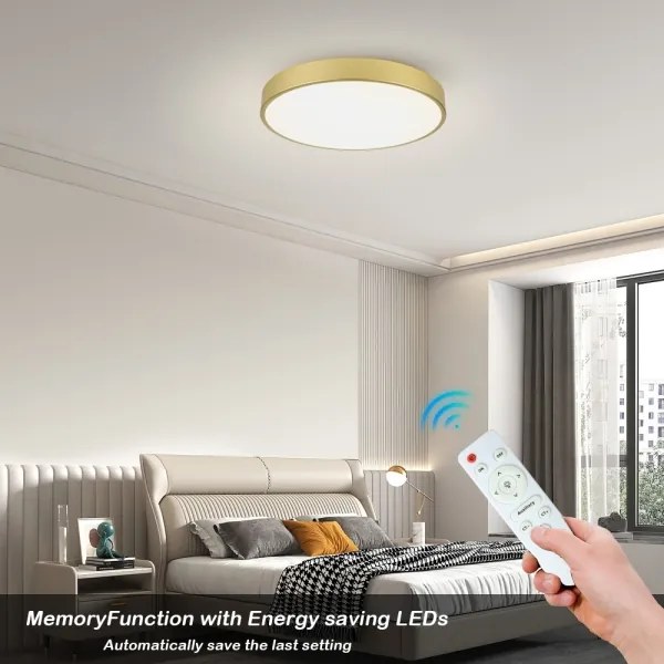 Brilagi - LED stmievateľné svietidlo POOL LED/60W/230V 3000-6000K pr. 60 cm zlaté + diaľkové ovládanie