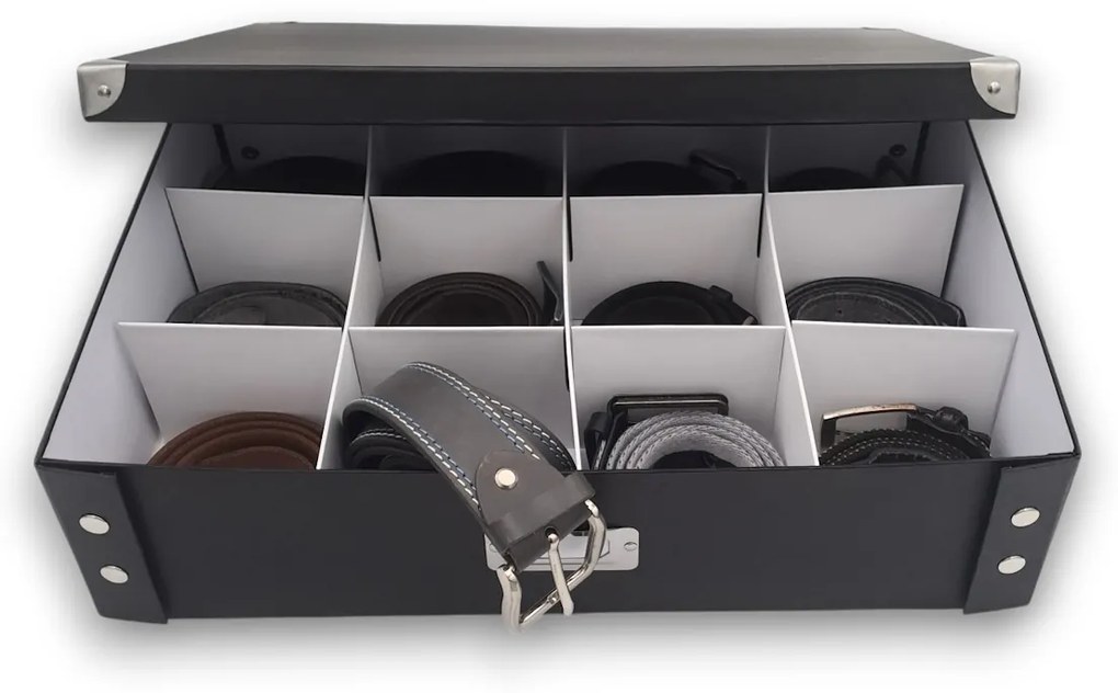 Zeller Present Triediaci organizér s priehradkami, na spodnú bielizeň, kravaty, opasky - TIE-BELT čierny