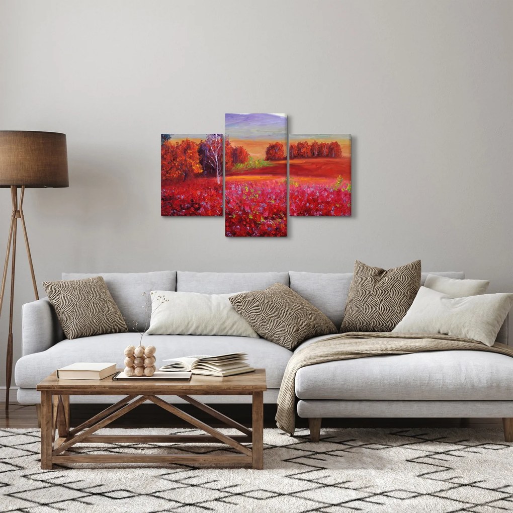 Obraz červenej krajiny (90x60 cm)