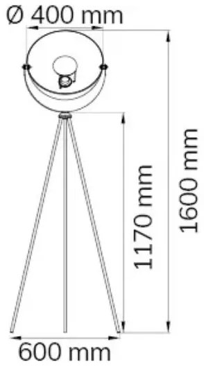 Wofi 3019.01.10.7000 - Stojacia lampa MONA 1xE27/40W/230V