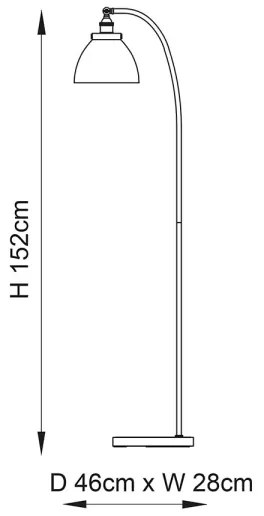 Endon 77862 - Stojacia lampa HANSEN 1xE27/40W/230V medená