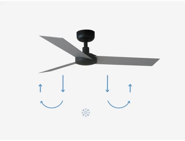 FARO 34287 - Stropný ventilátor CRUISER XL čierna pr. 160 cm + diaľkové ovládanie