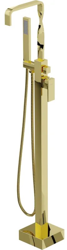 Mexen Avila, voľne stojaca vaňová batéria, zlatá lesklá, 75833-50