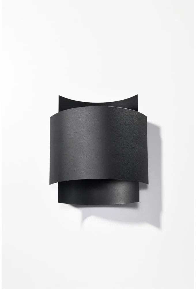 Čierne nástenné svietidlo Sollux Forgmi