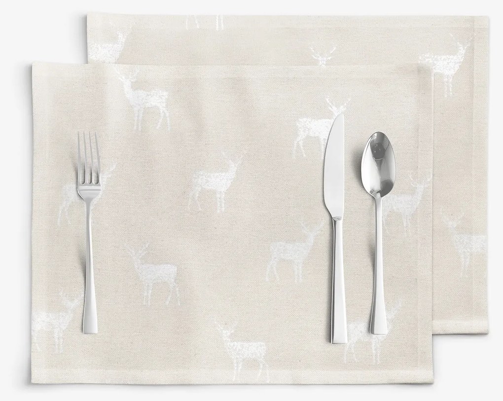 Goldea prestieranie na stôl natura – jeleňe na režnej - sada 2ks 30 x 40 cm