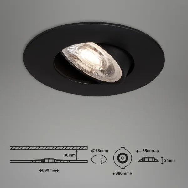 Briloner - SADA 3x LED Kúpeľňové podhľadové svietidlo LED/4,9W/230V IP23