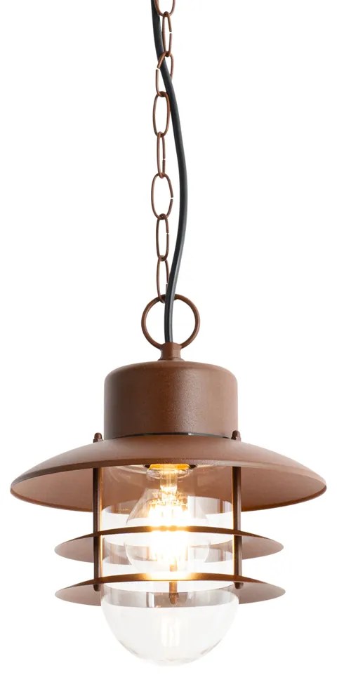 Priemyselné závesné svietidlo hrdzavohnedé IP44 - Shell