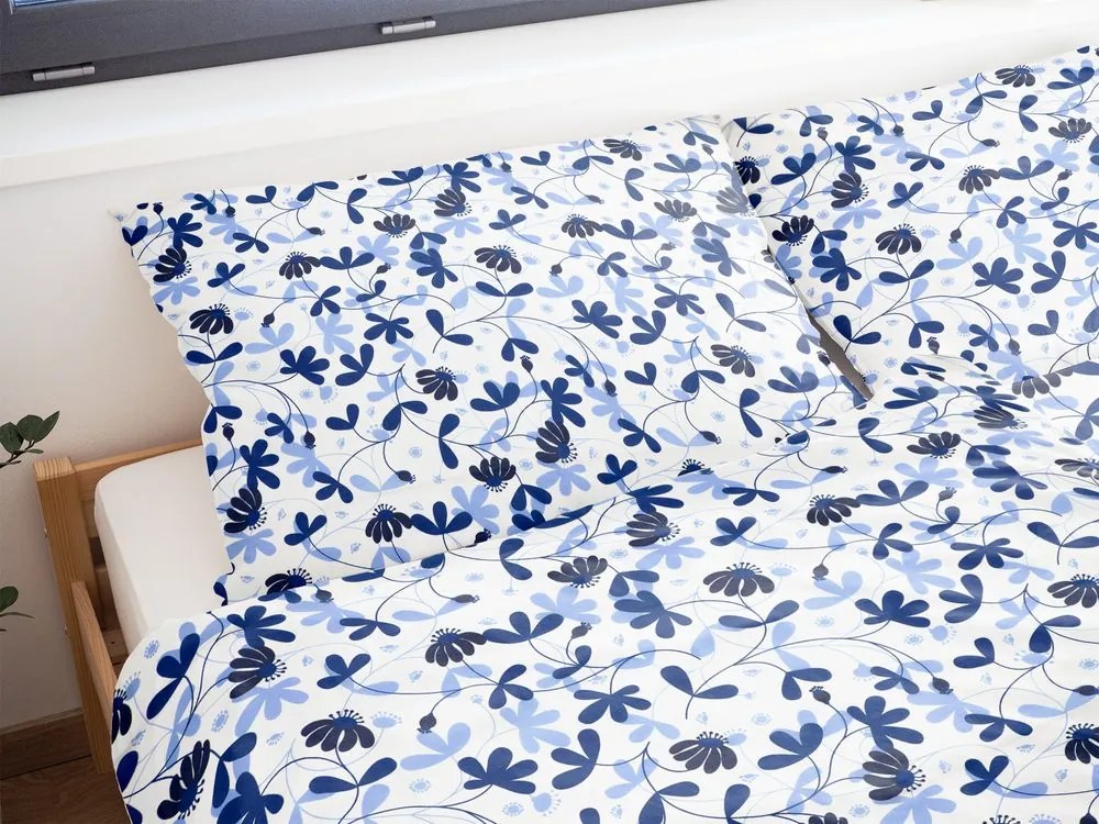 Polášek Bavlnené obliečky KVETINOVÁ HARMÓNIA - Ružová | 140 x 200 cm / 70 x 90 cm