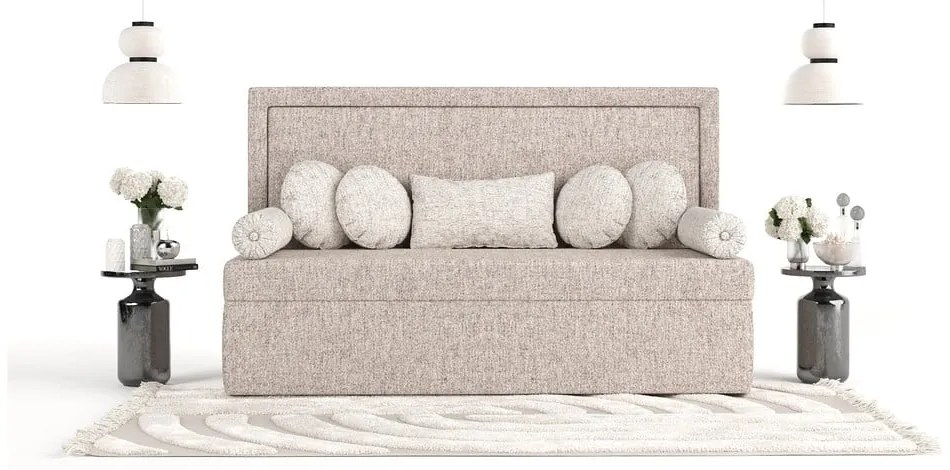 Svetlohnedá čalúnená jednolôžková posteľ 80x200 cm Scala – Maison de Rêve