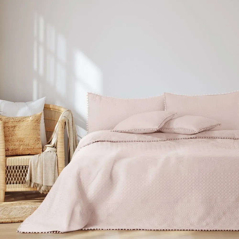 Svetloružový pléd 220x240 cm Meadore – Restilo
