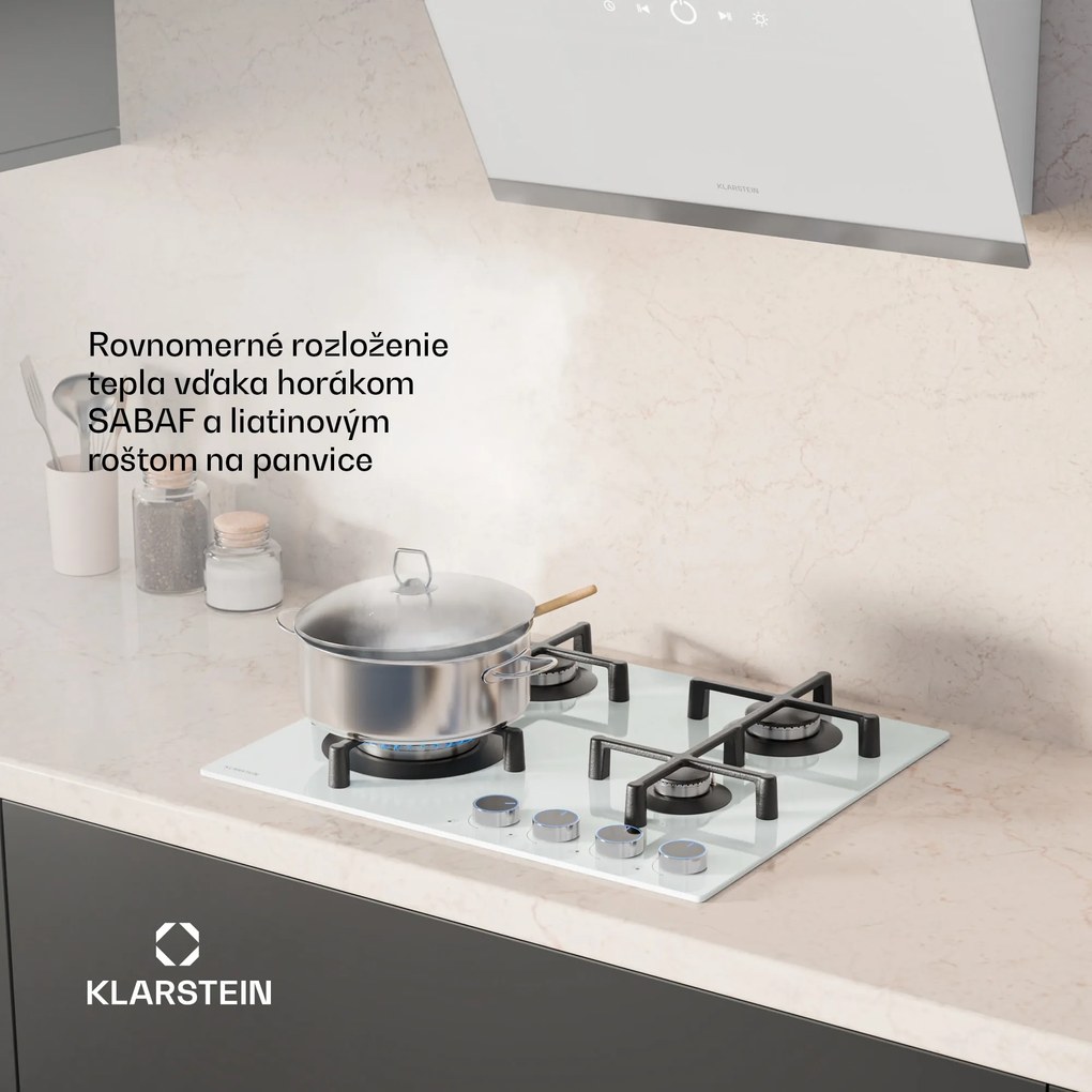 Klarstein Illuminosa 4 plynová varná doska 4-horáková Sabaf horák sklokeramika