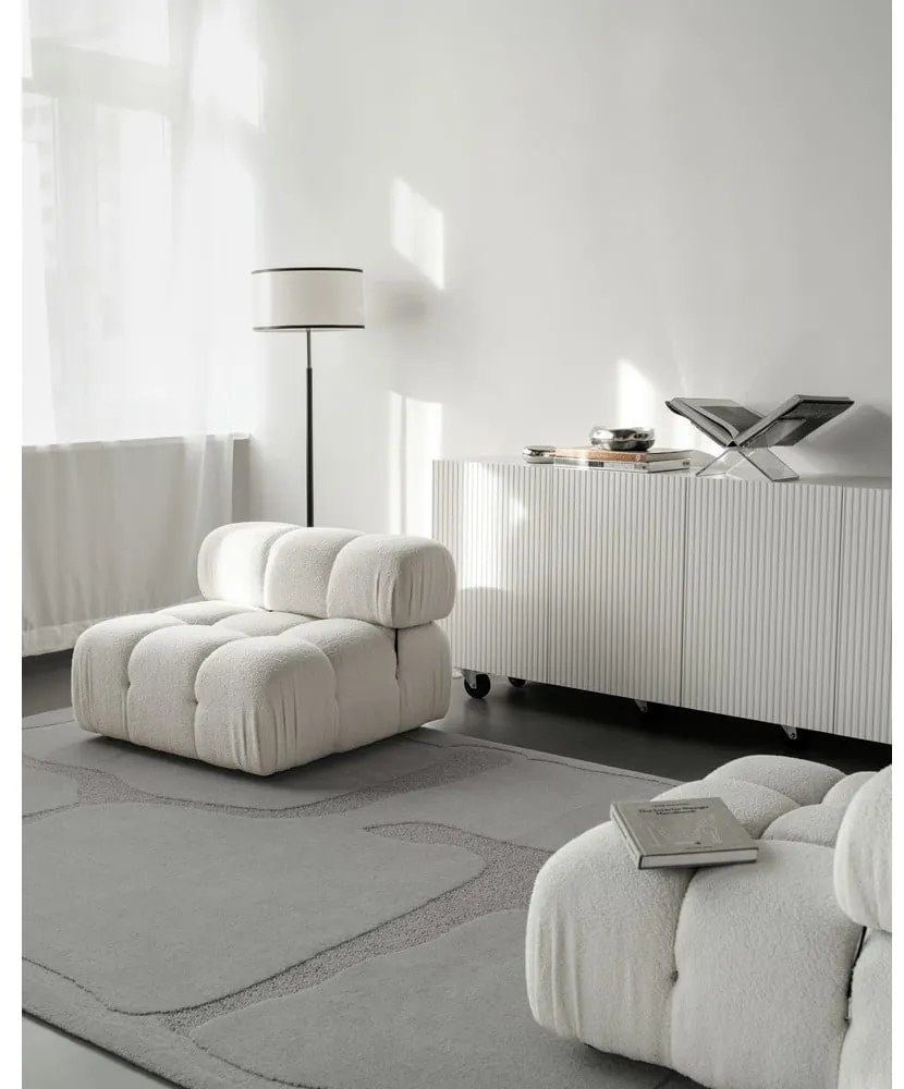 Sivý vlnený koberec 160x230 cm Morphic Organica – Agnella