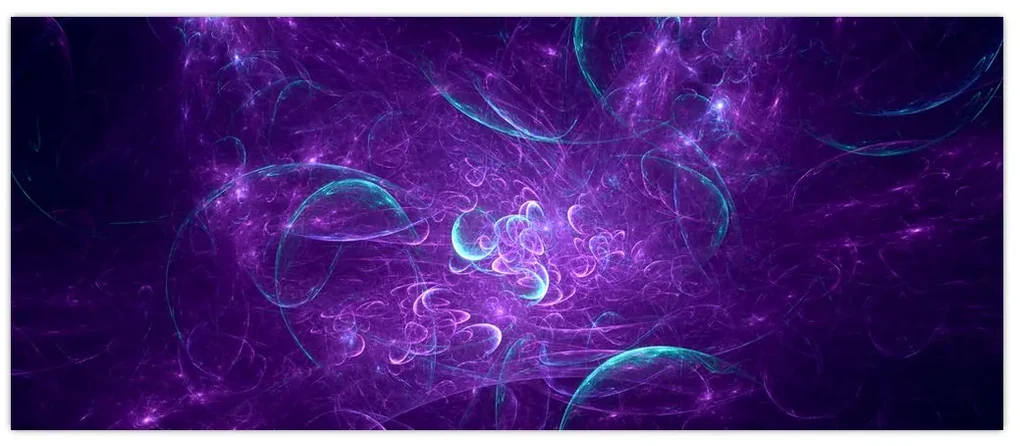 Obraz modernej modrej abstrakcie (120x50 cm)