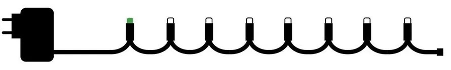 Svetelná reťaz počet žiaroviek 40 ks do zásuvky dĺžka 390 cm Easy-Line – Sirius