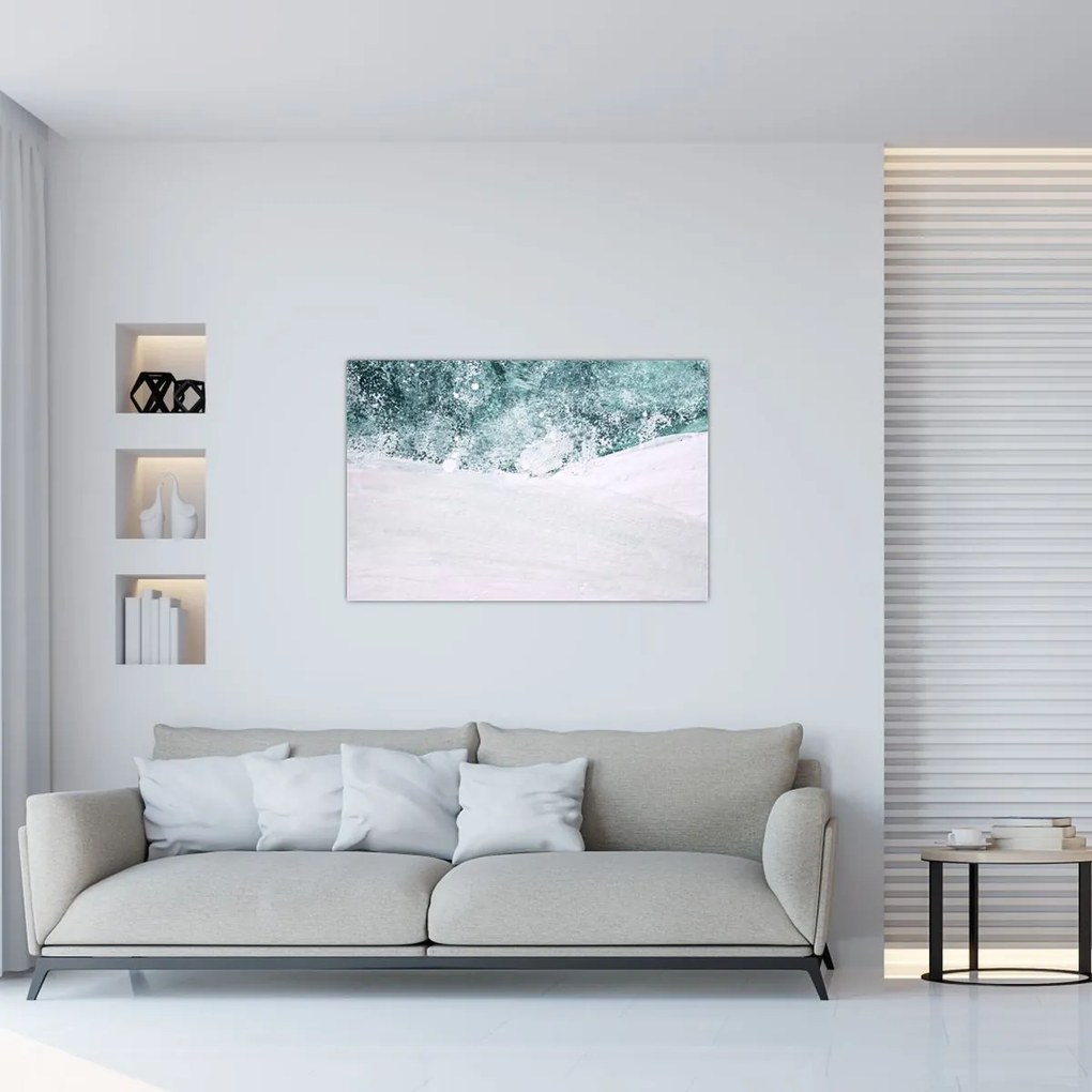 Obraz - Tyrkysová abstrakcia (90x60 cm)