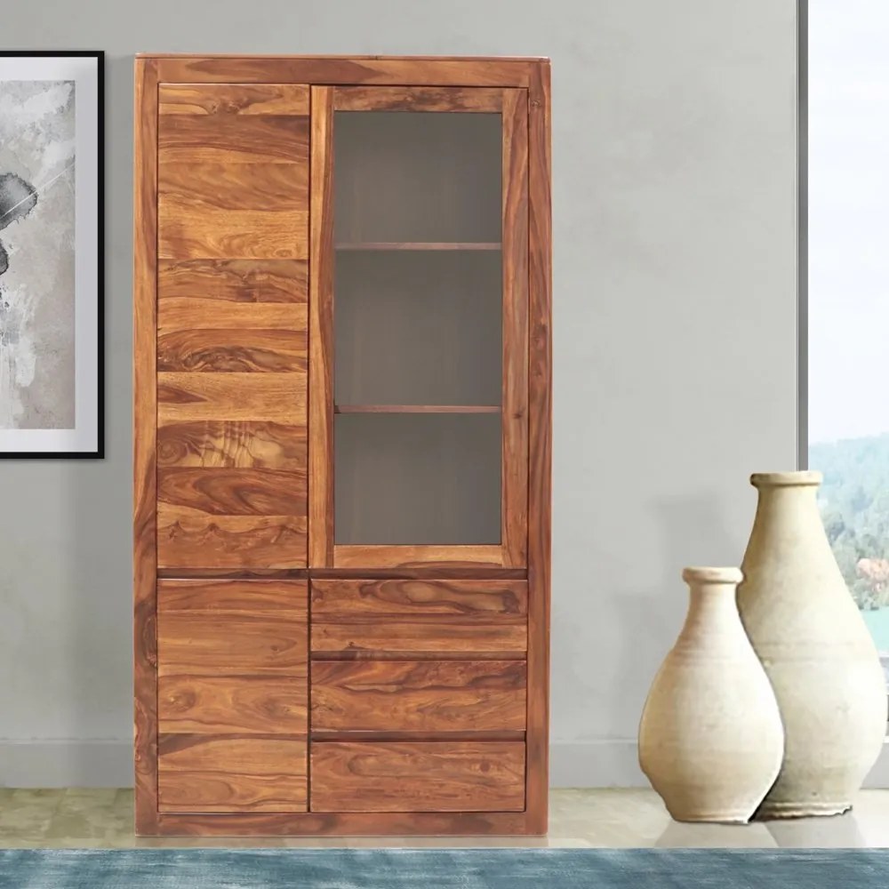 furniture-nabytek.cz - Vitrína do obývacej izby z masívu palisander 100x190x45