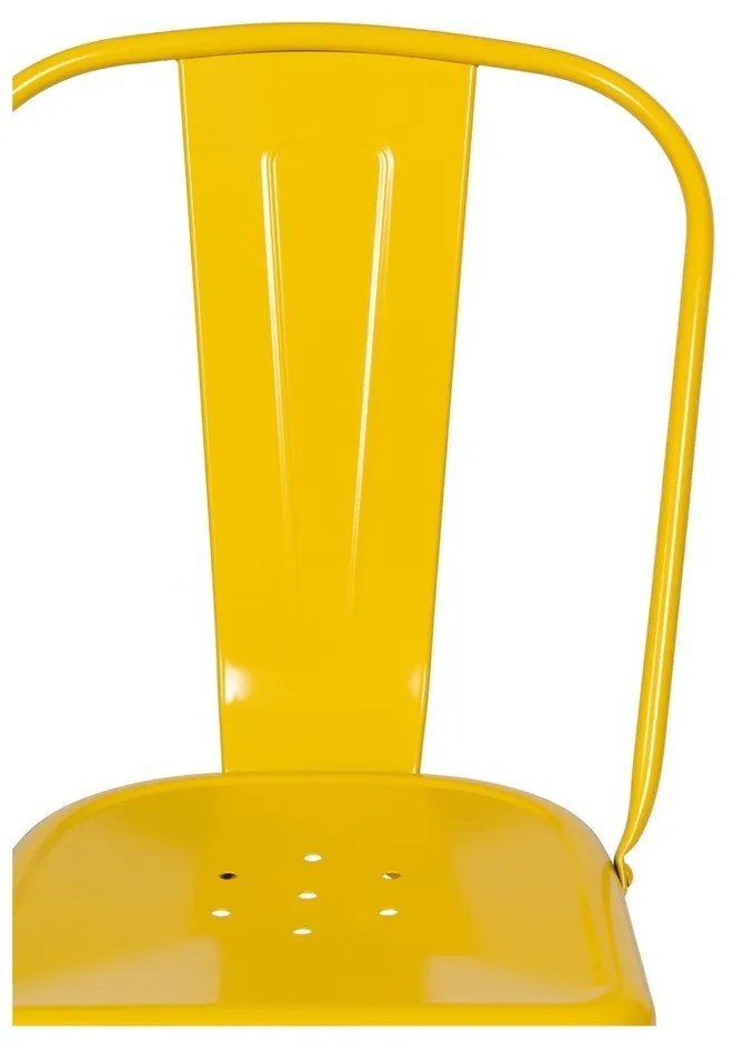 Žlté kovové jedálenské stoličky v súprave 2 ks – Ixia