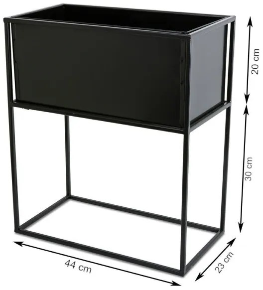 Stojan na kvety 50x44 cm čierna