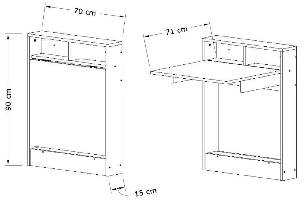 Skladací jedálenský stôl 2v1 BRETA biely