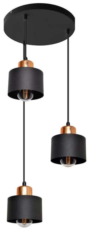 Luster na lanku EDISON 3xE27/15W/230V