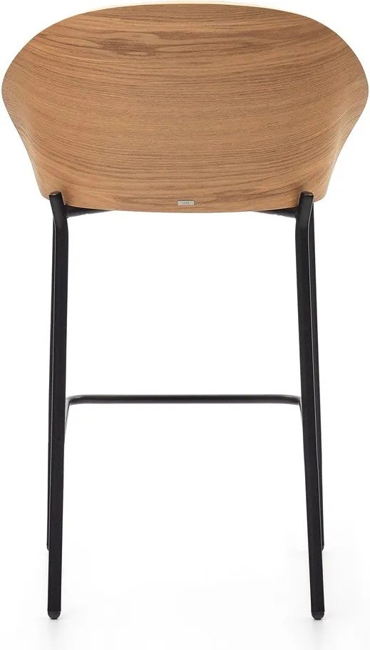 Sivá/v prírodnej farbe barová stolička (výška sedadla 65 cm) Eamy – Kave Home