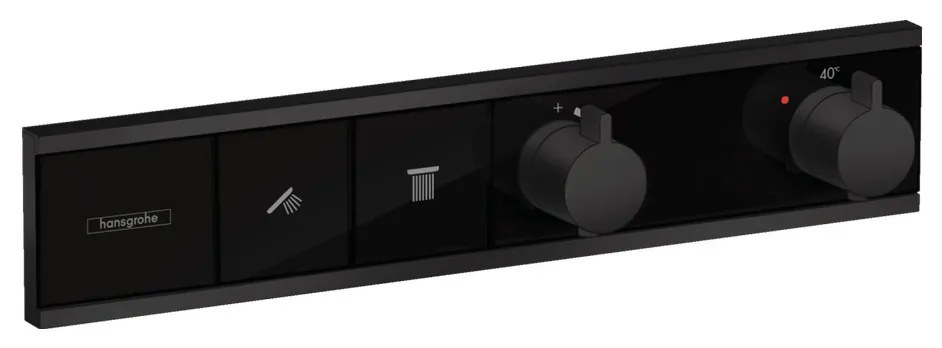 Hansgrohe RainSelect, batéria pod omietku na 2 spotrebiče, čierna matná, HAN-15380670