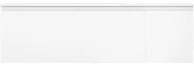 Mexen Orio, kúpeľňová skrinka 160 cm s umývadlom Vela vľavo, 1S, 1D, biela matná, 91A13-16047-3-BBFF01-W23L01