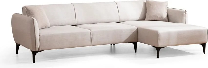 Biela rohová pohovka Belissimo, pravý roh – Balcab Home