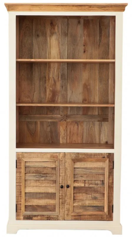 Knižnica Agni 100x190x45 indický masív mango