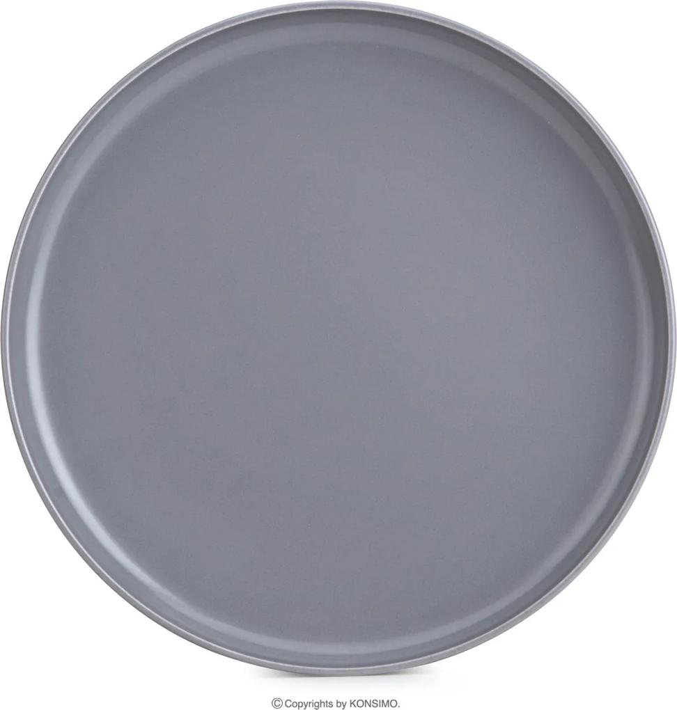 Jídelní sada talířů pro 6 osob VICTO 24 ks bílá/šedá/černá III