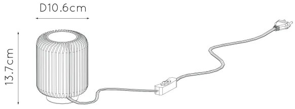 Lucide 26500/05/02 - LED Stolná lampa TURBIN LED/5W/230V