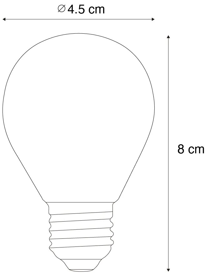 Sada 5 ks E27 3-staps dimbaar LED lamp P45 opaal glas 5W 470 lm 2700K