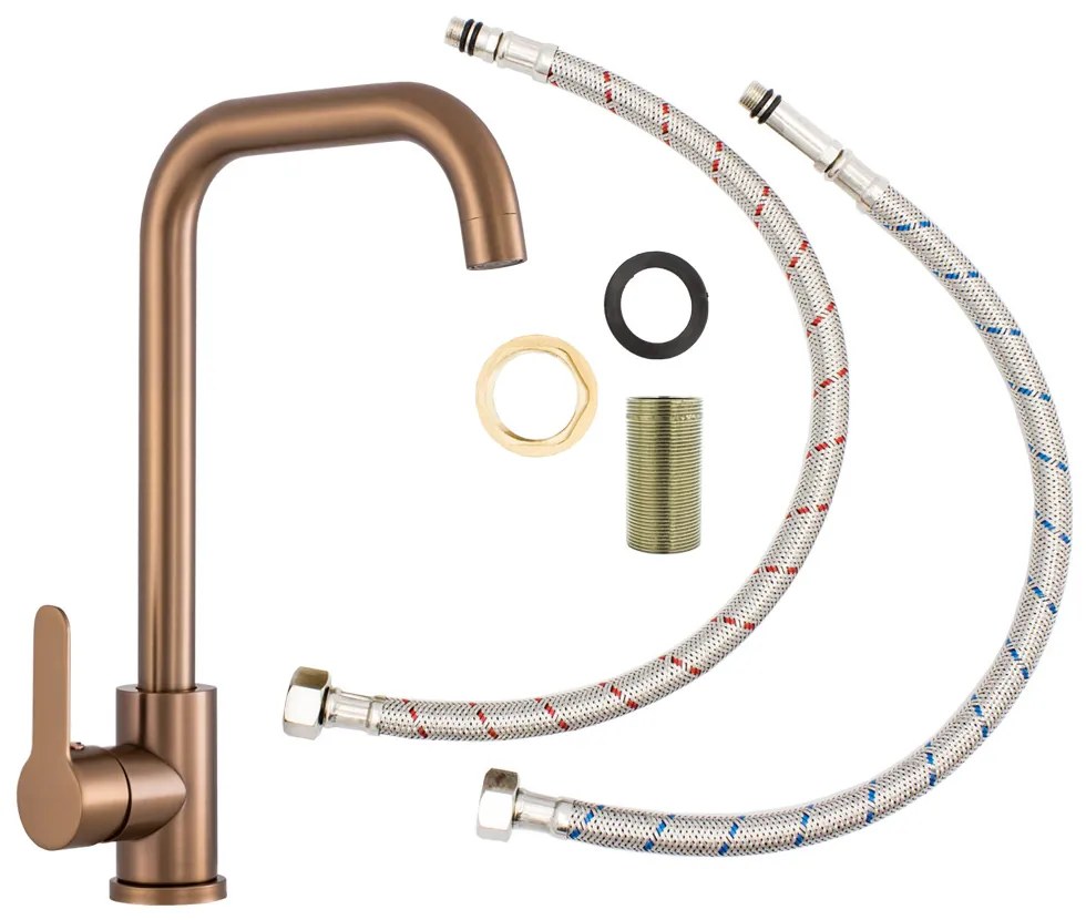 Gamma Steel, stojanková drezová batéria h-320, medená matná, GMA-BSK2-RBG