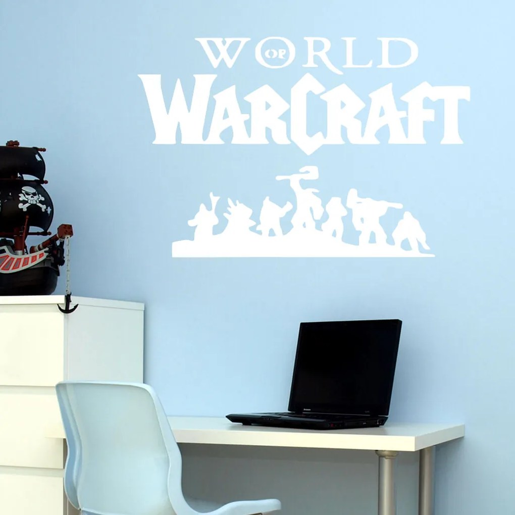Veselá Stena Samolepka na stenu na stenu World of Warcraft Farba: černá