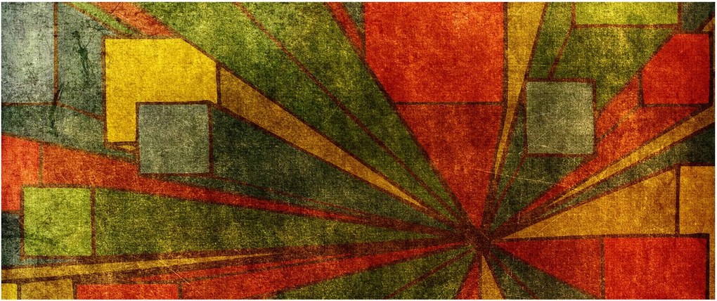 Obraz geometrické abstrakcie (120x50 cm)