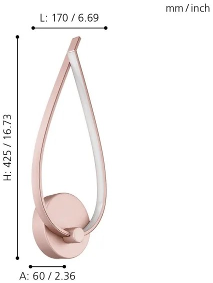 Eglo 97363 - LED Nástenné svietidlo PALOZZA 1xLED/11W/230V